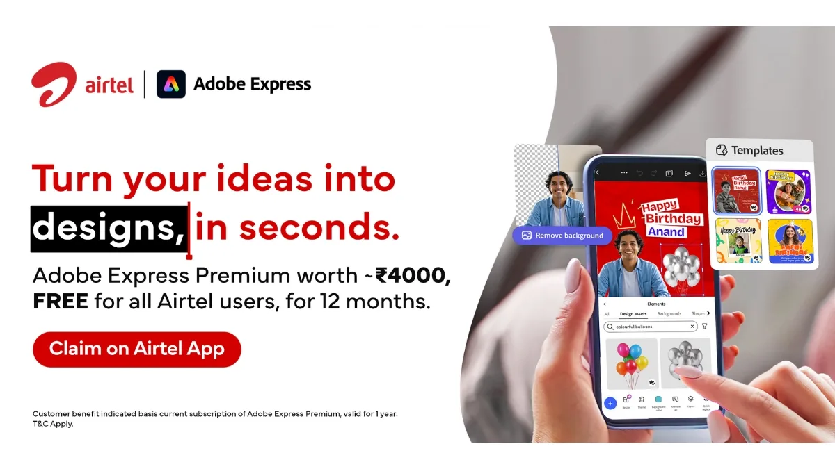 Airtel Unlocks Adobe Express Premium for 360 Million Users in Landmark Digital Push