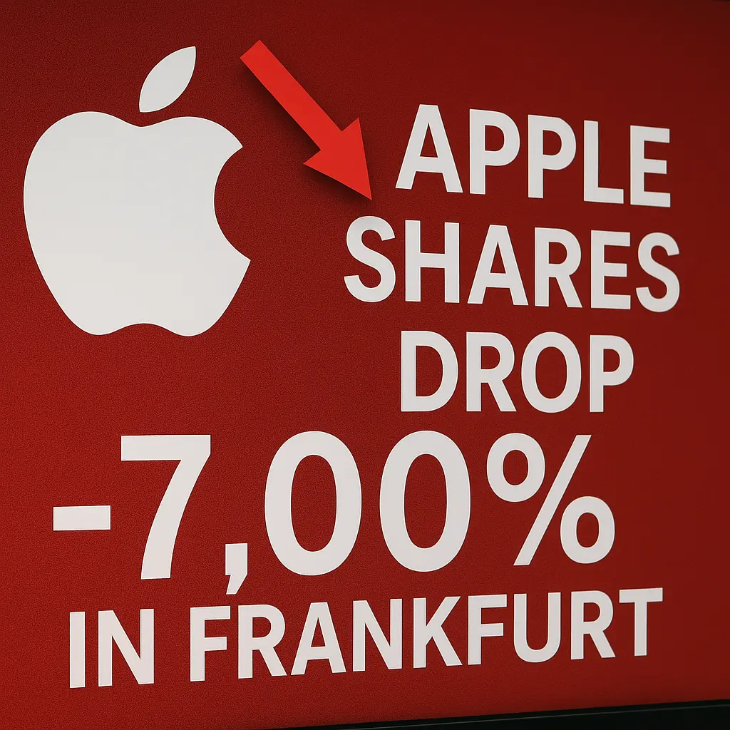 Apple Shares Tumble 7% in Frankfurt After Trump’s China Tariff Bombshell
