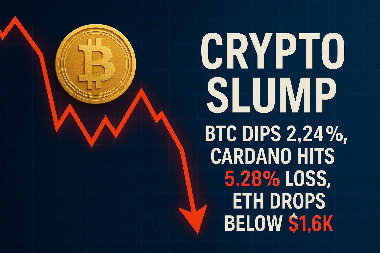 Crypto Crash: Bitcoin, Cardano, and Ethereum Take a Hit as Market Dips