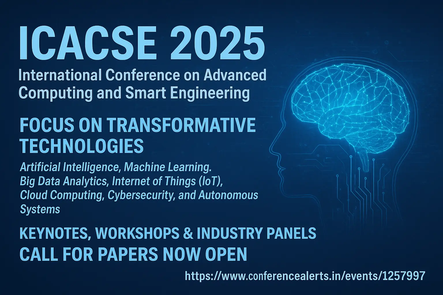 Global Research Minds to Unite at ICACSE 2025: A Premier Forum for Computing & Engineering Innovations
