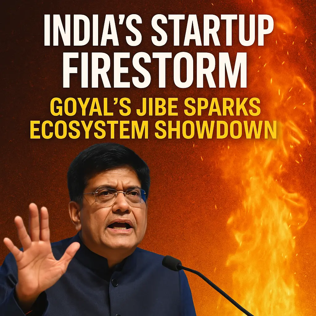 India’s Startup Firestorm: Goyal’s Jibe Sparks Ecosystem Showdown