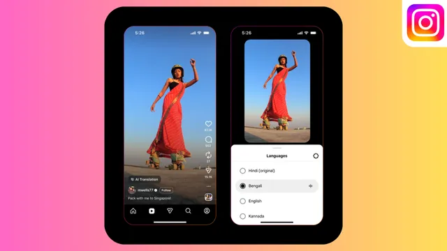 Instagram Rolls Out Meta AI Voice Translations for Five Indian Languages