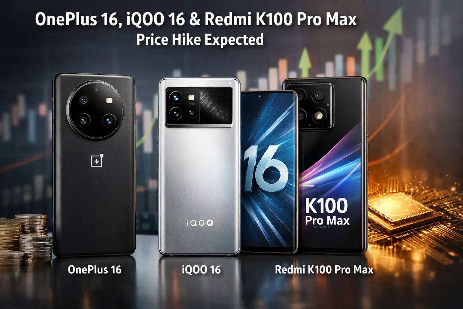 OnePlus 16, iQOO 16, Redmi K100 Pro Max May See Price Hike Amid Rising Chipset Costs