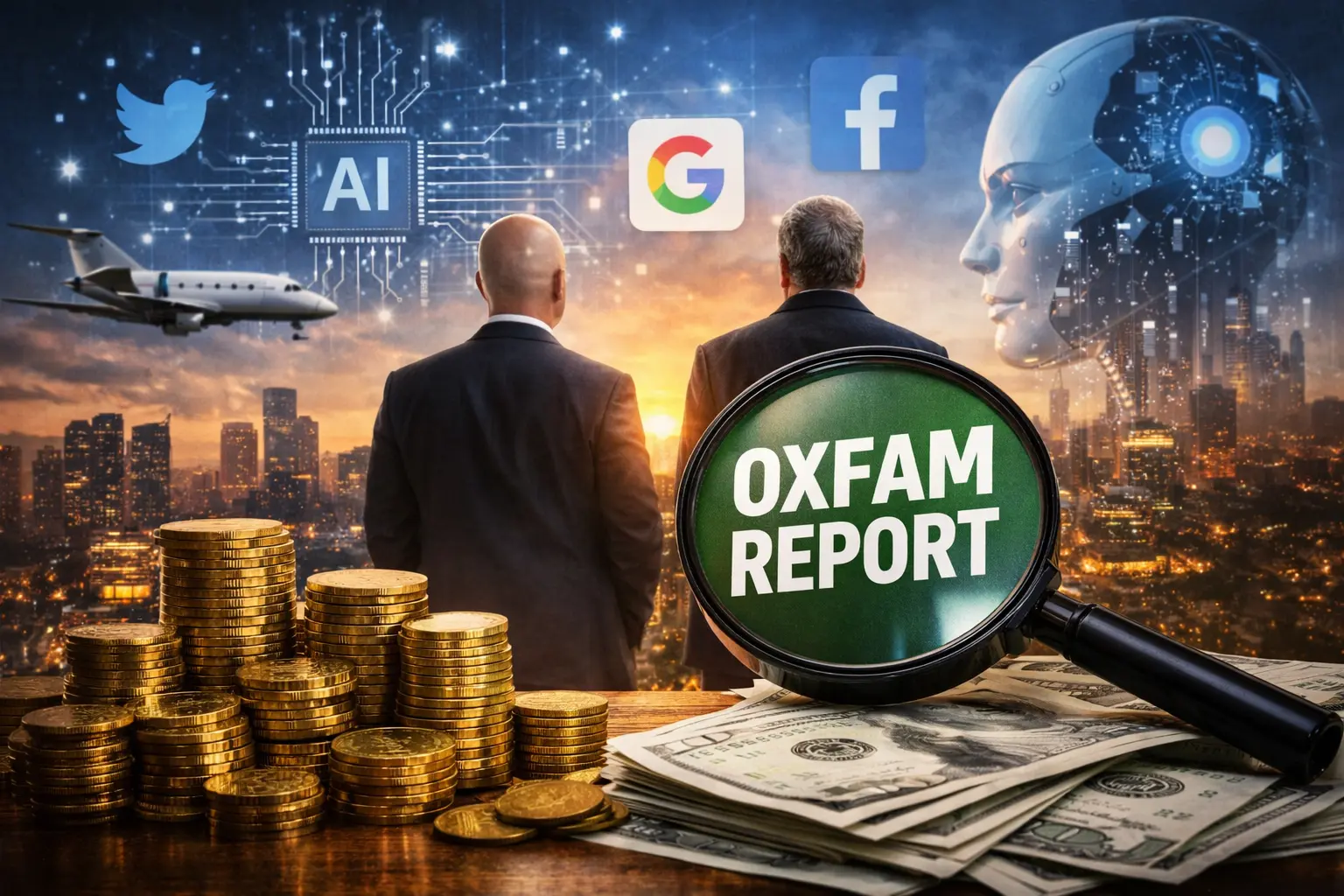 Tech Titans Tighten Grip as Oxfam Warns of “Extreme” Wealth Concentration in AI and Social Media
