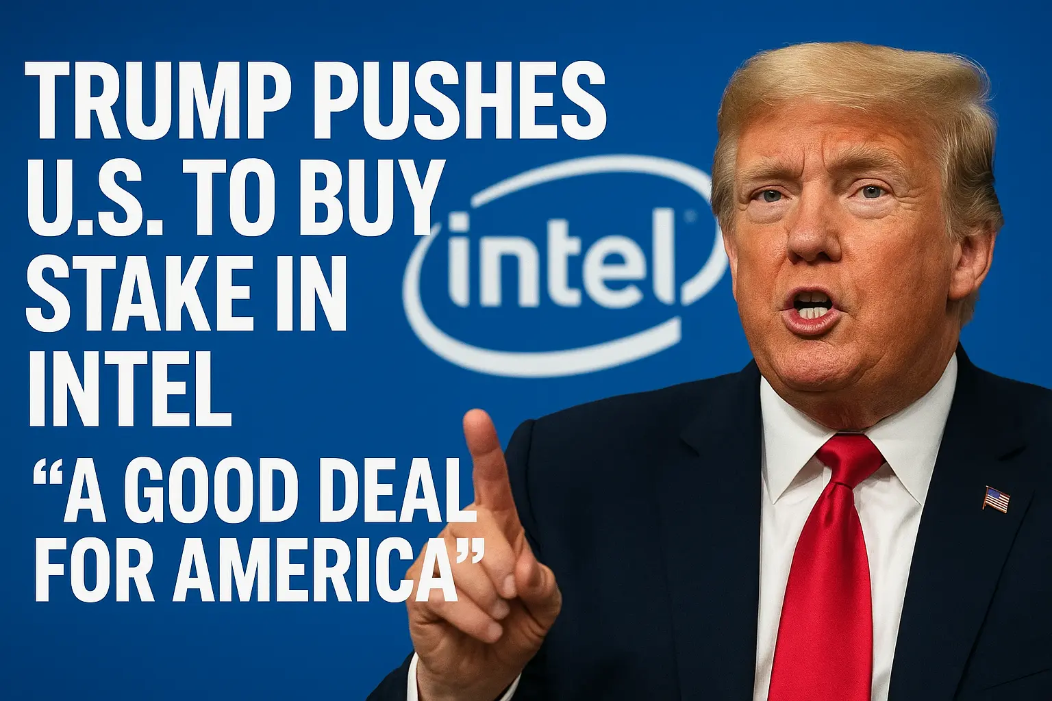 Trump Pushes U.S. to Buy Stake in Intel, Calls It a "Smart National Security Move"