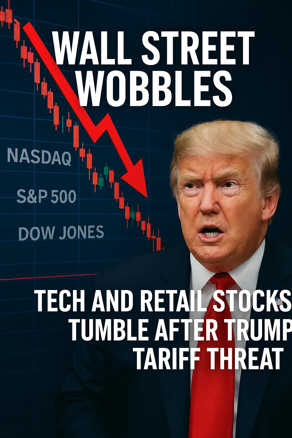 Wall Street Wobbles: Tech and Retail Stocks Tumble After Trump Tariff Threat