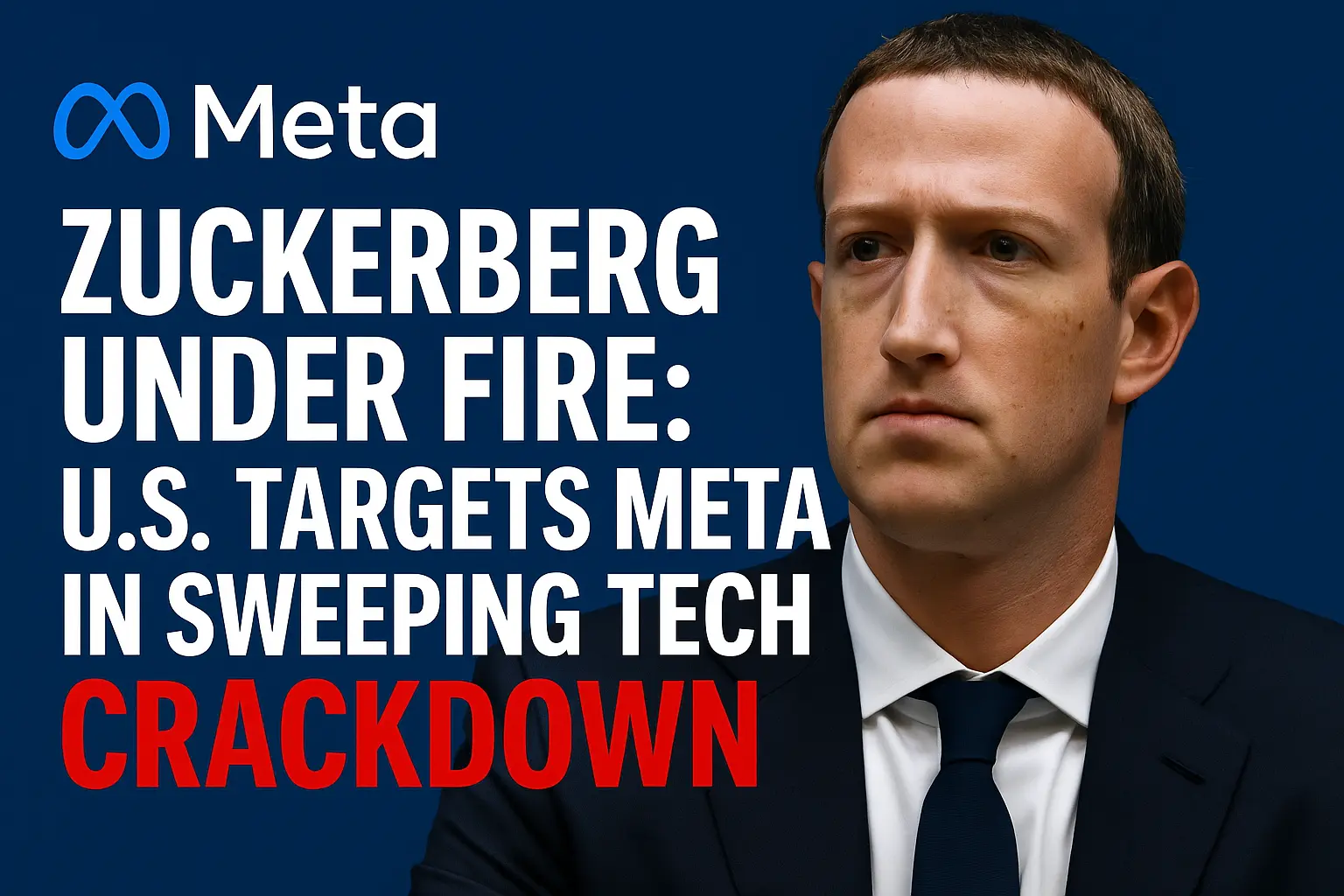 Zuckerberg Under Fire: U.S. Targets Meta in Sweeping Tech Crackdown